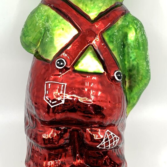 Christopher Radko Frog Daddy Blown Glass Ornament 96 386 0 Vintage 8" Tall Toad - Picture 4 of 12